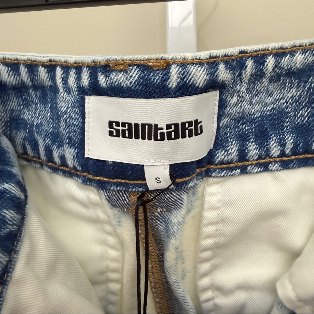 SAINTART NESSA DENIM PANT, INDIGO BLEACH size S new with tags - Picture 6 of 8